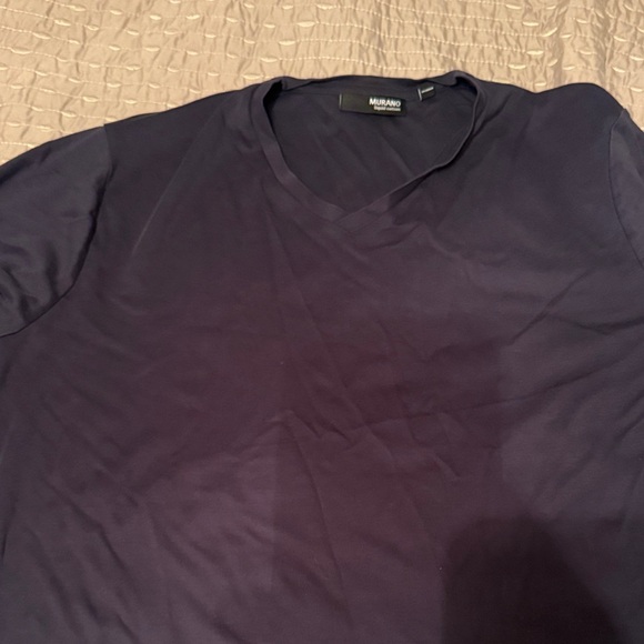 Murano Men's Navy V-Neck Sweater - Picture 1 of 2